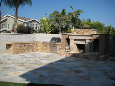 Golden White Ledger Corner Stacked Stone Panels - Shop at Home Craft Studio - 3