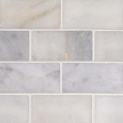 Greecian White Marble Subway Tile 3x6 Floor or Wall Tile - Shop at Home Craft Studio - 1