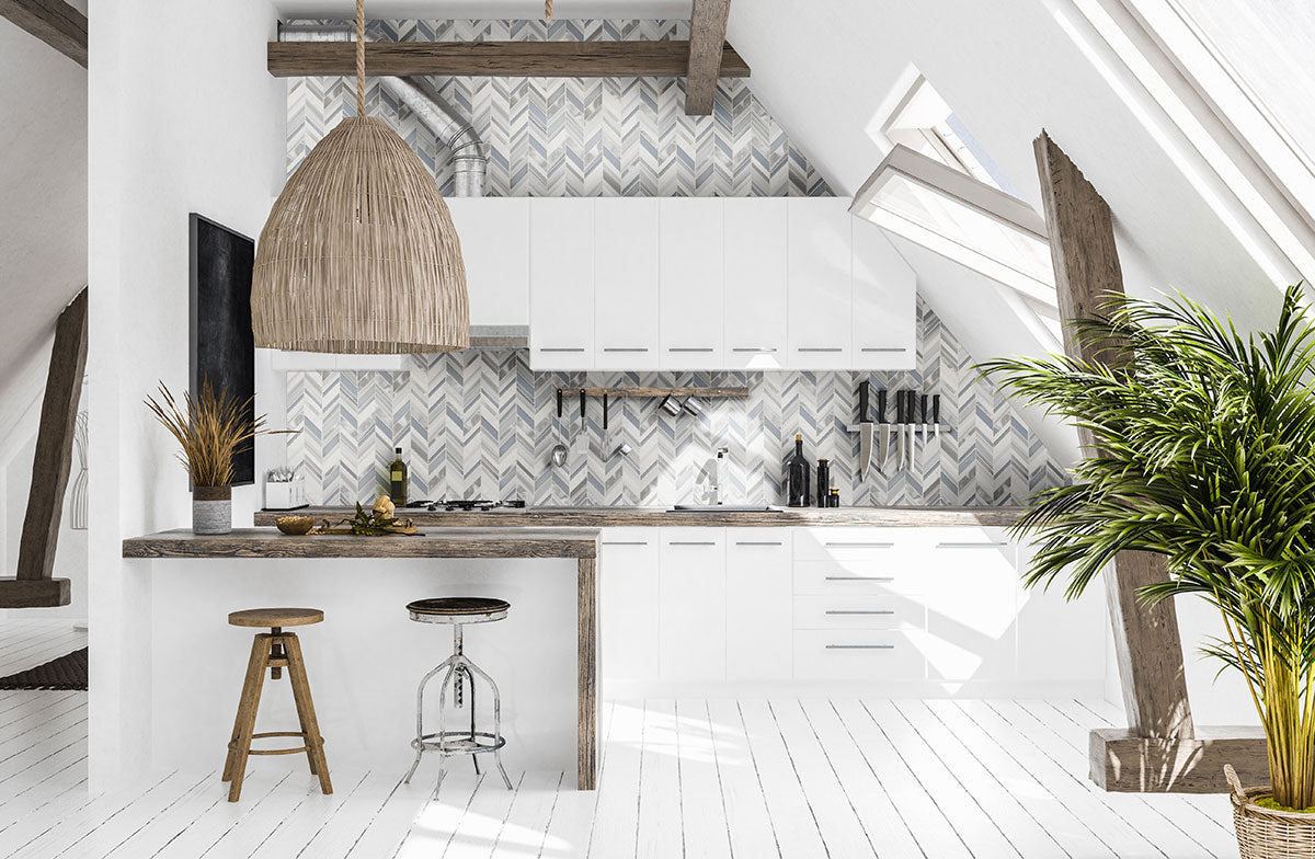HARLOW CHEVRON Backsplash & Wall Tile - Shop at Home Craft Studio - 5