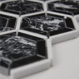 HEXAGONO NERO Mosaic, Floor or Wall Tile - Shop at Home Craft Studio - 3