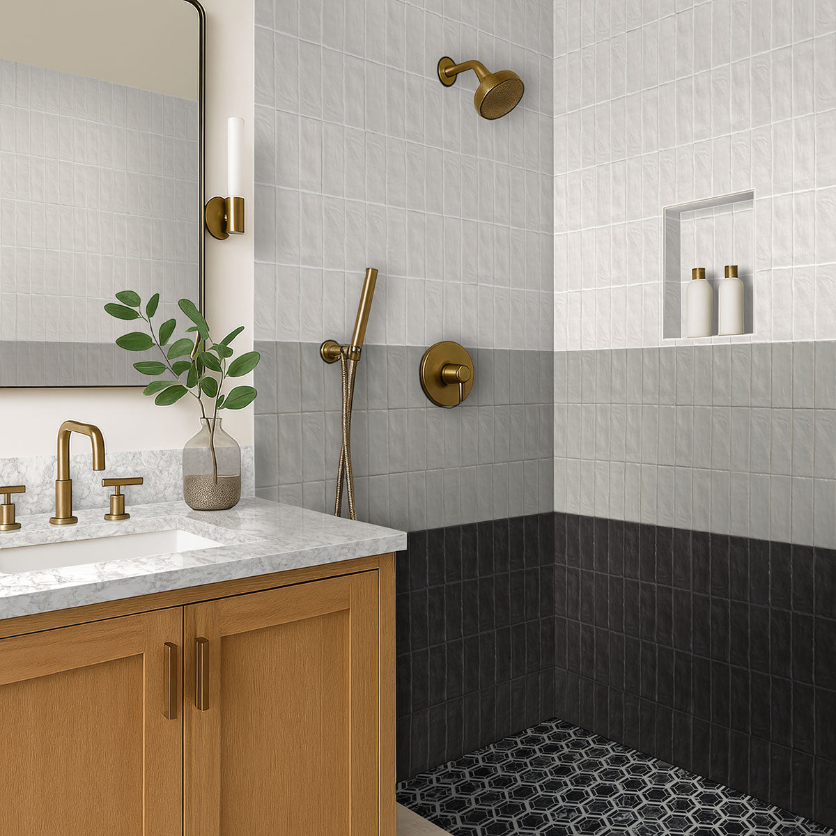 HEXAGONO NERO Mosaic, Floor or Wall Tile - Shop at Home Craft Studio - 4