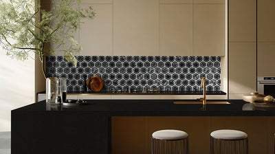 HEXAGONO NERO Mosaic, Floor or Wall Tile - Shop at Home Craft Studio - 5