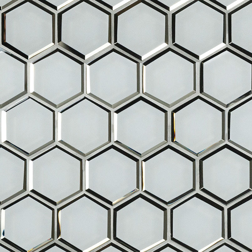 ICE BEVELED 3" HEXAGON Backsplash & Wall Tile - Shop at Home Craft Studio - 1