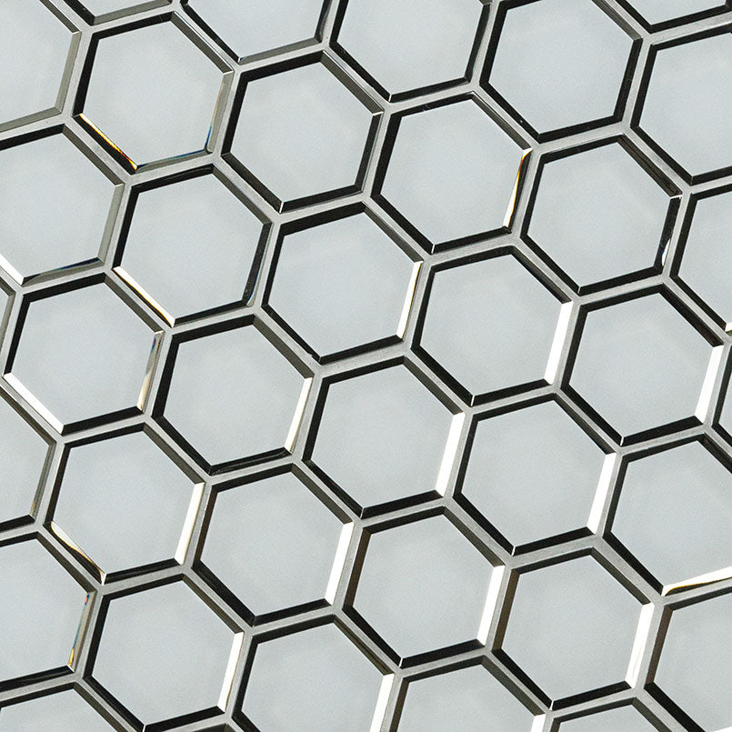 ICE BEVELED 3" HEXAGON Backsplash & Wall Tile - Shop at Home Craft Studio - 2