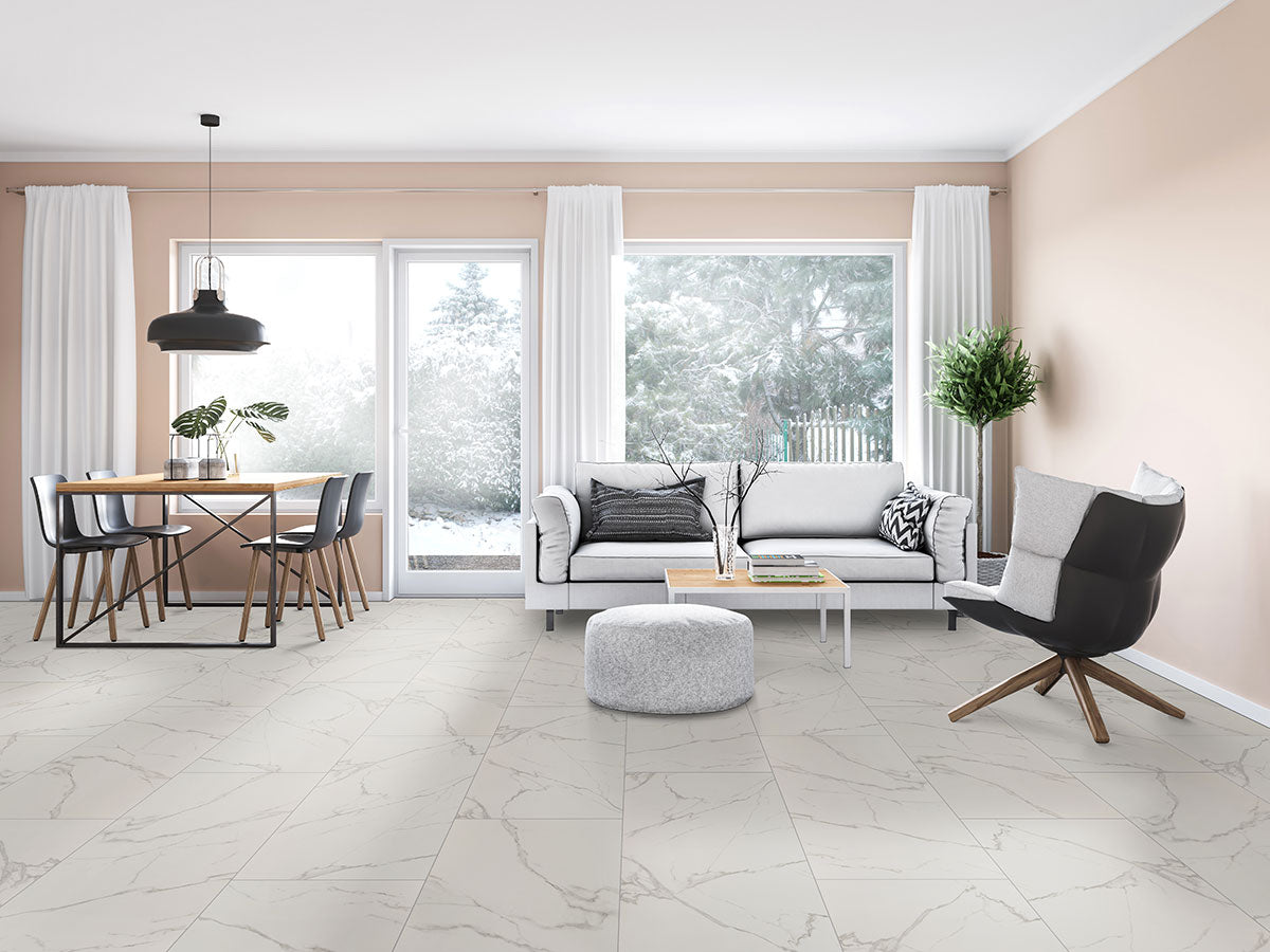 Kaya Calacatta Venato 24X48 Matte Floor or Wall Tile, Mosaic, Bullnose - Shop at Home Craft Studio - 3