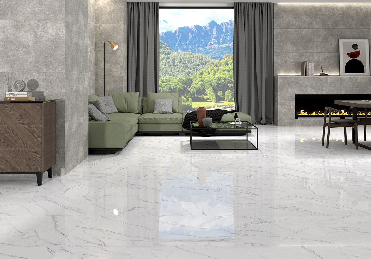Kaya Calacatta Venato 12X24 Matte Floor or Wall Tile, Mosaic, Bullnose - Shop at Home Craft Studio - 8
