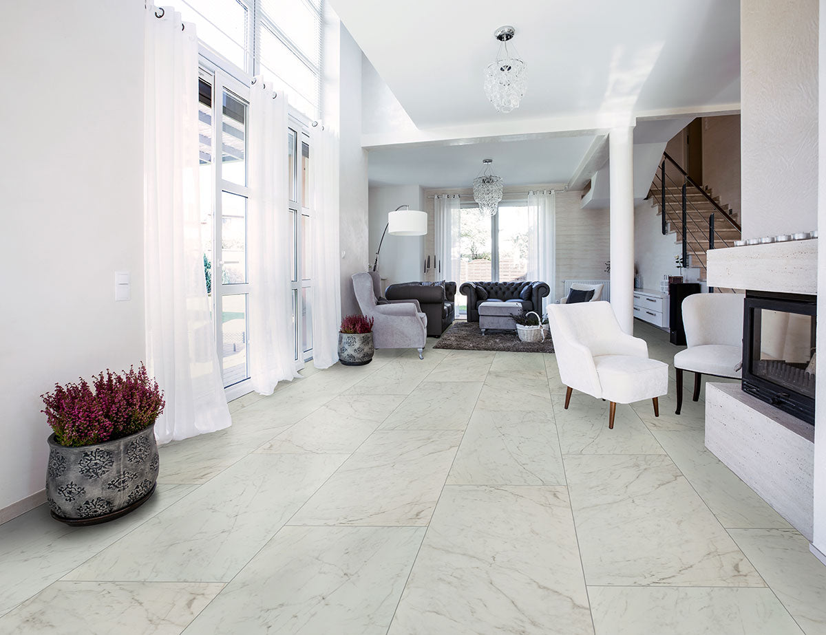 Kaya Carrara Bianco 12X24 Polished Floor or Wall Tile - Shop at Home Craft Studio - 5