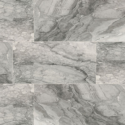 Kaya Onda Gray 12X24 Polished Floor or Wall Tile, Bullnose - Shop at Home Craft Studio - 1