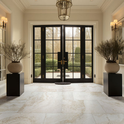 LIVINGSTYLE TRAVERTINO 24X24 MATTE Floor or Wall Tile - Shop at Home Craft Studio - 6