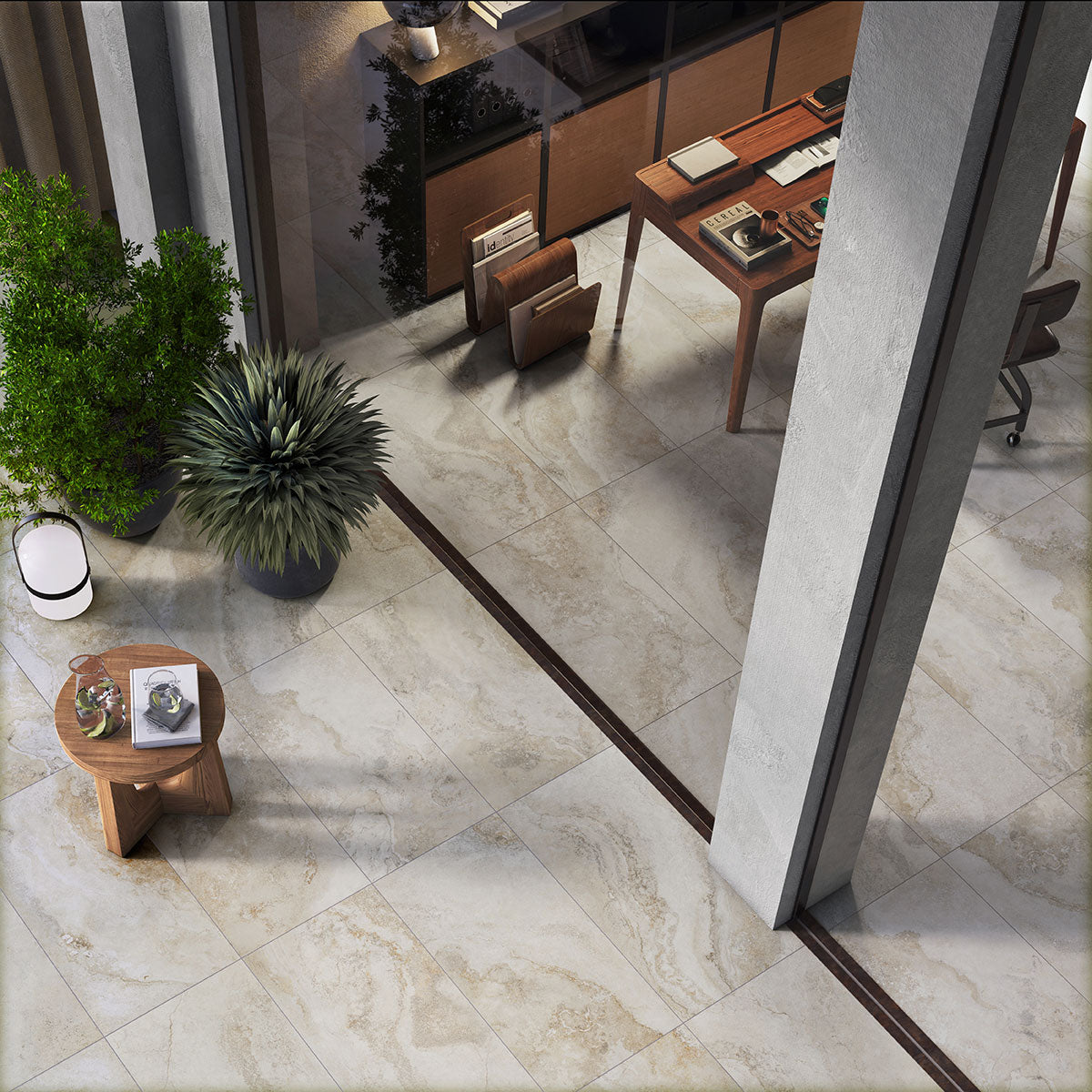 LIVINGSTYLE TRAVERTINO 24X24 MATTE Floor or Wall Tile - Shop at Home Craft Studio - 11