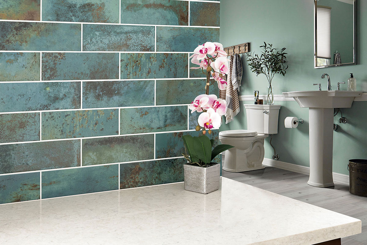 MARZA AQUA 4X12 GLOSSY Backsplash & Wall Tile - Shop at Home Craft Studio - 6