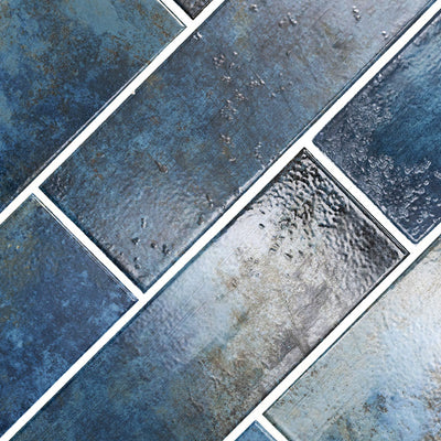 MARZA COBALT 4X12 GLOSSY Backsplash & Wall Tile - Shop at Home Craft Studio - 2