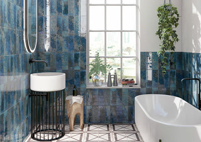 MARZA COBALT 4X12 GLOSSY Backsplash & Wall Tile - Shop at Home Craft Studio - 5