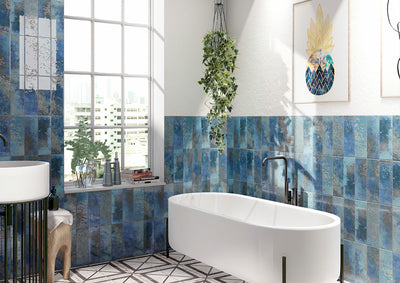 MARZA COBALT 4X12 GLOSSY Backsplash & Wall Tile - Shop at Home Craft Studio - 6
