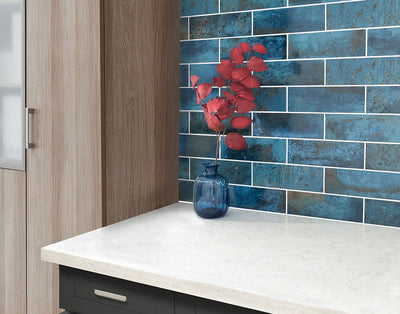MARZA COBALT 4X12 GLOSSY Backsplash & Wall Tile - Shop at Home Craft Studio - 9
