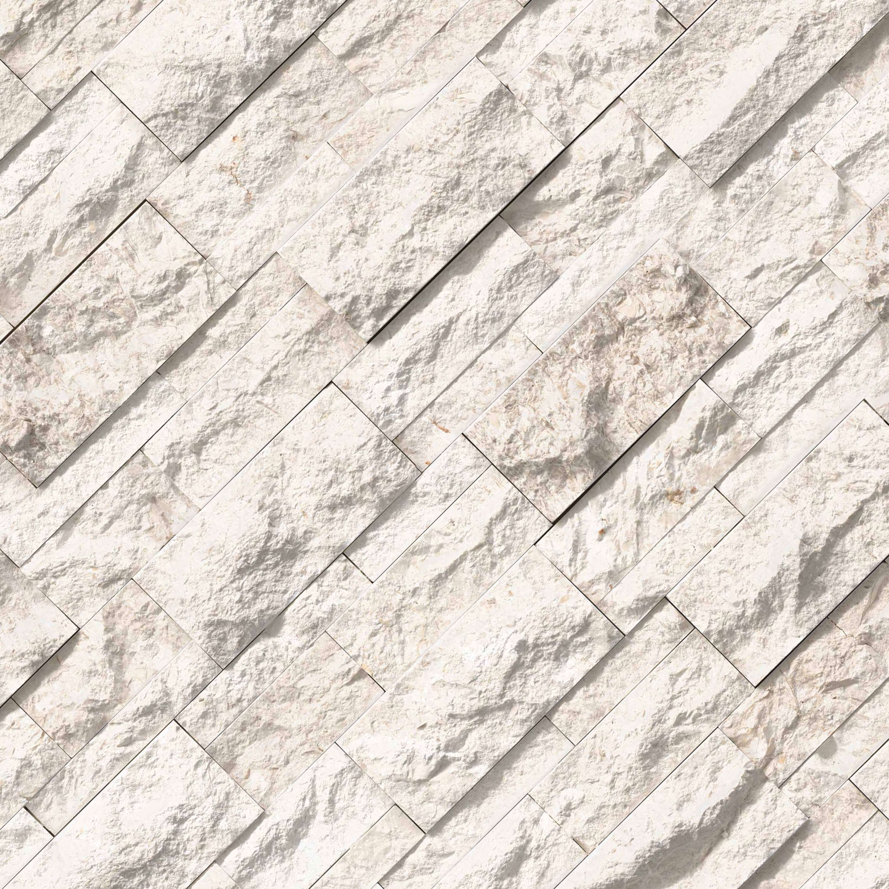 MAYRA WHITE LIMESTONE CORNER 9X18 Stacked Stone Panels - Shop at Home Craft Studio - 3