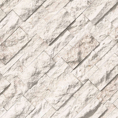 MAYRA WHITE LIMESTONE CORNER 9X18 Stacked Stone Panels - Shop at Home Craft Studio - 3