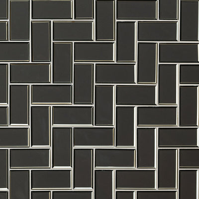 METALLIC GRAY BEVEL HERRINGBONE Wall Tile - Shop at Home Craft Studio - 2