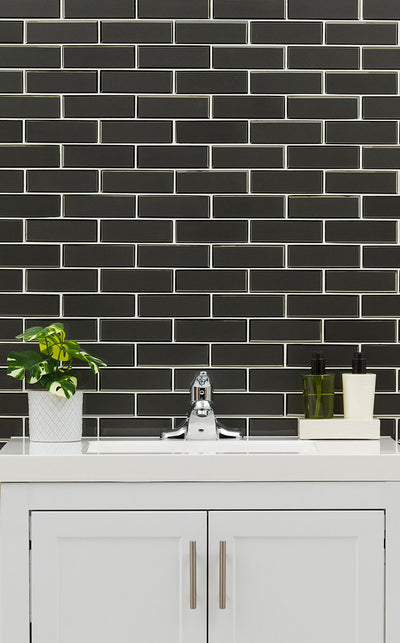 METALLIC GRAY BEVEL SUBWAY Wall Tile - Shop at Home Craft Studio - 6