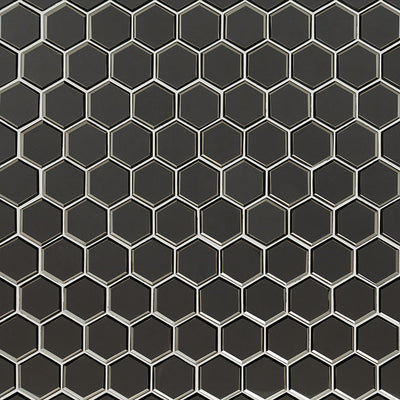 METALLIC GRAY BEVELED 3" HEXAGON Mosaic - Shop at Home Craft Studio - 4