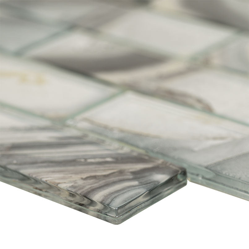 MIDNIGHT AGATE SUBWAY GLASS Glass Tile - Shop at Home Craft Studio - 3