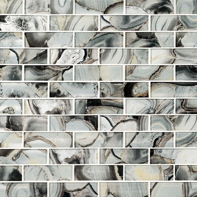 MIDNIGHT AGATE SUBWAY GLASS Glass Tile - Shop at Home Craft Studio - 4