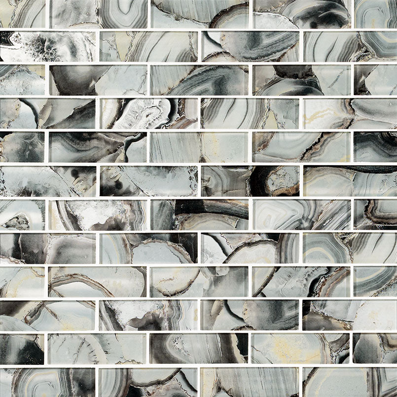 MIDNIGHT AGATE SUBWAY GLASS Glass Tile - Shop at Home Craft Studio - 4