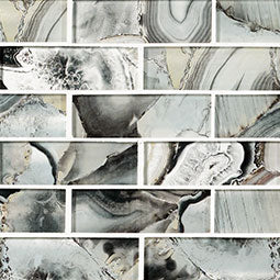 MIDNIGHT AGATE SUBWAY GLASS Glass Tile - Shop at Home Craft Studio - 8