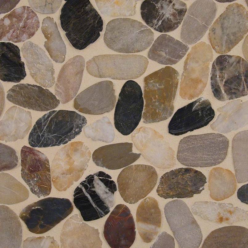 MIX RIVER PEBBLES MESH BACKED Mosaic - Shop at Home Craft Studio - 1