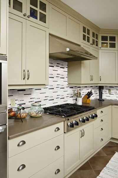 MODERNO BLANCO INTERLOCKING Mosaic, Floor or Wall Tile - Shop at Home Craft Studio - 5