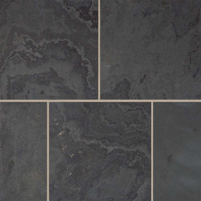 MONTAUK BLACK 12X12 HONED Slate Tile - Shop at Home Craft Studio - 1