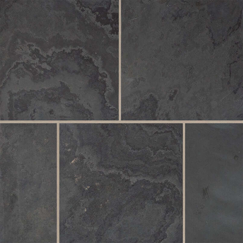 MONTAUK BLACK 12X12 HONED Slate Tile - Shop at Home Craft Studio - 1