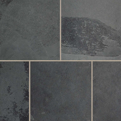 MONTAUK BLACK 16X16 GAUGED Slate Tile - Shop at Home Craft Studio - 1