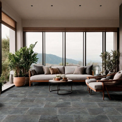 MONTAUK BLUE ASHLER VERSAILLES PATTERN Slate Tile - Shop at Home Craft Studio - 3