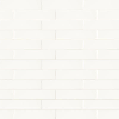 Metro White 2X8 Single Bullnose Glossy Wall Tile - Shop at Home Craft Studio - 2