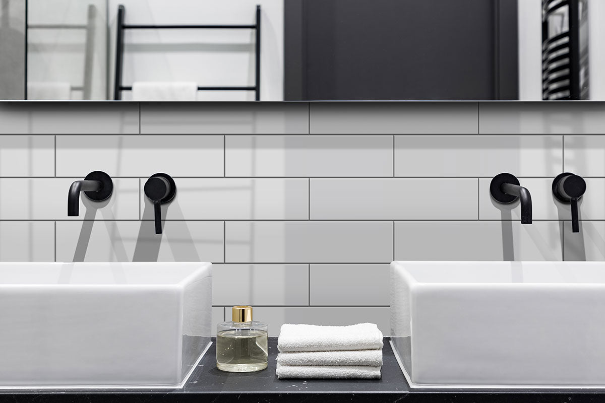 Metro White 2X8 Single Bullnose Glossy Wall Tile - Shop at Home Craft Studio - 6