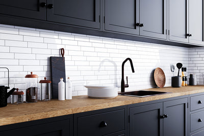 Metro White 2X8 Single Bullnose Glossy Wall Tile - Shop at Home Craft Studio - 7