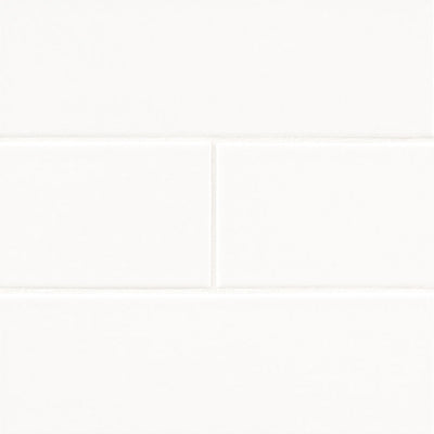 Metro White 2X8 Single Bullnose Glossy Wall Tile - Shop at Home Craft Studio - 12