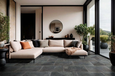 Montauk Black 12X12 Honed Slate Tile - Shop at Home Craft Studio - 9