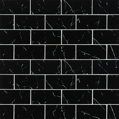 NERO MARQUINA 3X6 Glass Tile - Shop at Home Craft Studio - 4