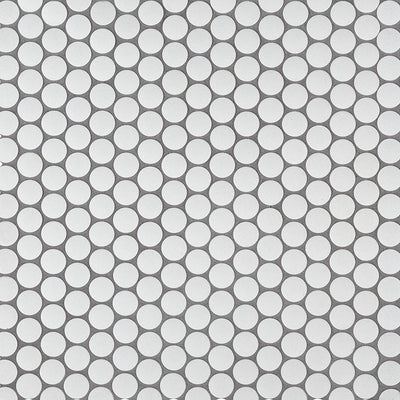 PENNY ROUND BIANCO MATTE Mosaic, Floor or Wall Tile - Shop at Home Craft Studio - 1