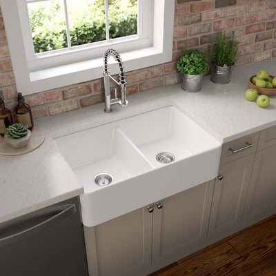 PORCELAIN FIRECLAY FARMHOUSE WITH APRON DB WHITE-3220 Floor or Wall Tile - Shop at Home Craft Studio - 3