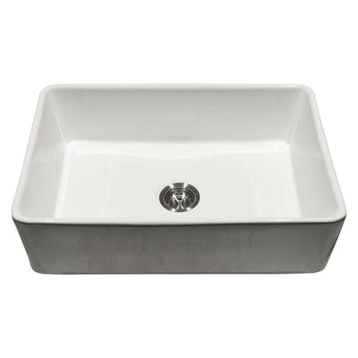 PORCELAIN FIRECLAY FARMHOUSE WITH APRON SB WHITE-3020 Sink - Shop at Home Craft Studio - 5