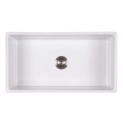 PORCELAIN FIRECLAY FARMHOUSE WITH APRON SB WHITE-3318 Sink - Shop at Home Craft Studio - 2