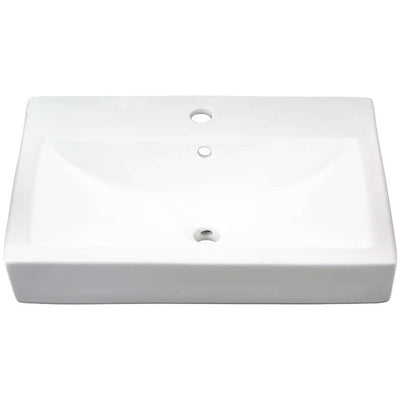 PORCELAIN OVERMOUNT WHITE RECTANGLE 2417 Sink - Shop at Home Craft Studio - 4