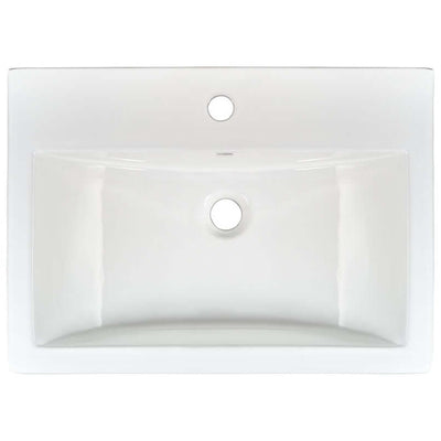 PORCELAIN OVERMOUNT WHITE RECTANGLE 2417 Sink - Shop at Home Craft Studio - 5