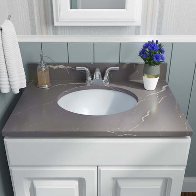 PORCELAIN VANITY OVAL WHITE-1512 Wall Tile - Shop at Home Craft Studio - 4