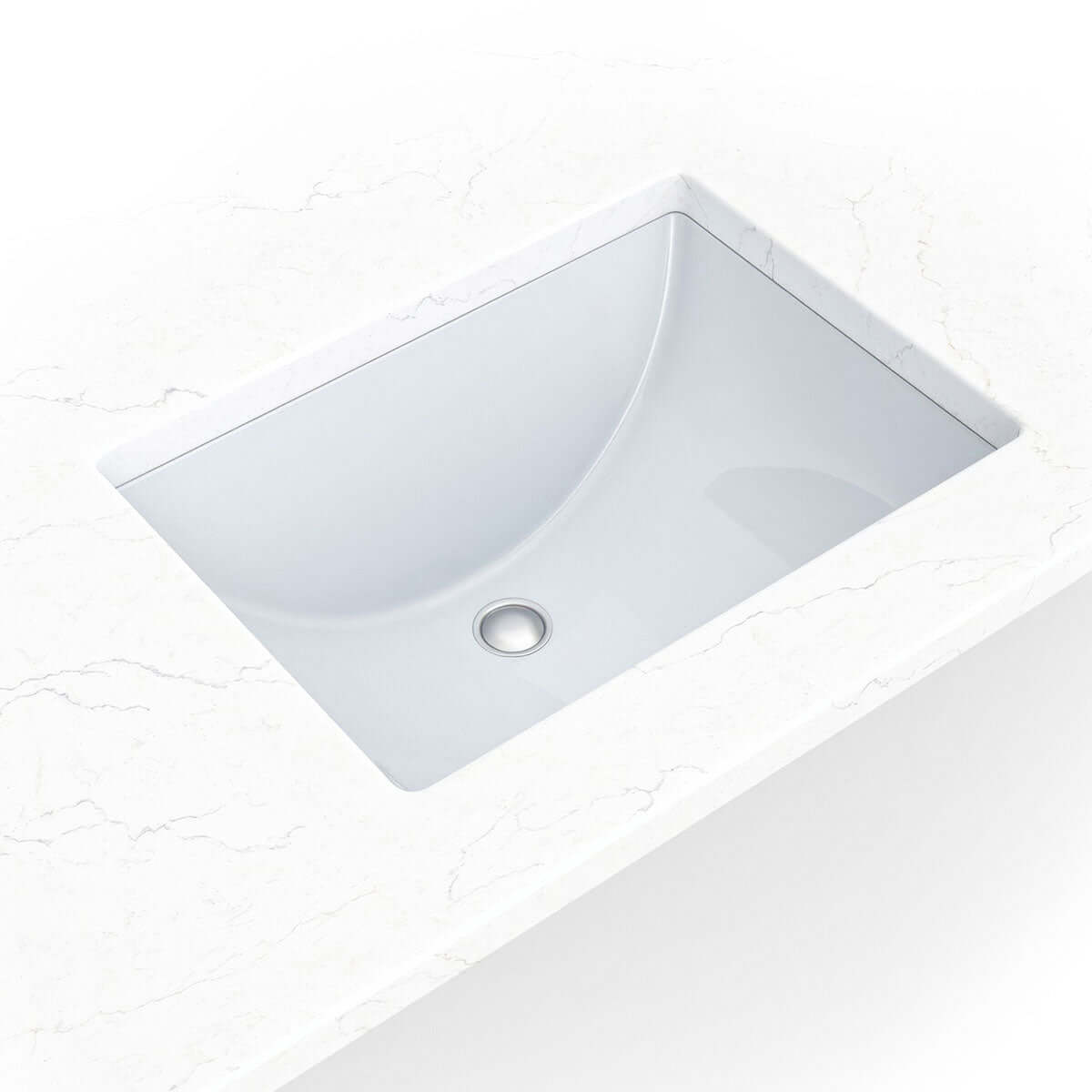 PORCELAIN VANITY RECTANGLE WHITE-1813 Wall Tile - Shop at Home Craft Studio - 1