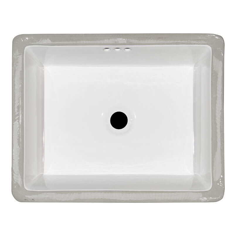 PORCELAIN VANITY RECTANGLE WHITE-2015 FLAT Sink - Shop at Home Craft Studio - 2