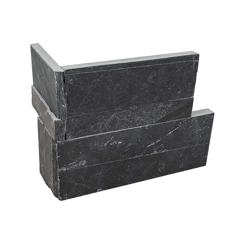 PREMIUM BLACK SLATE LEDGER CORNER 9X18 Stacked Stone - Shop at Home Craft Studio - 1